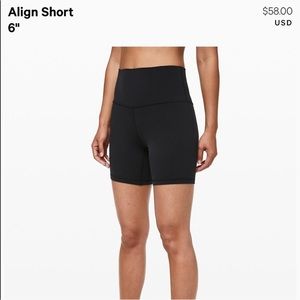 ⭐️ISO⭐️ lululemon black align shorts